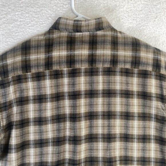 VTG Northwest Territory Flannel Shacket Mens Large Beige Plaid Nylon Lined - Picture 9 of 13